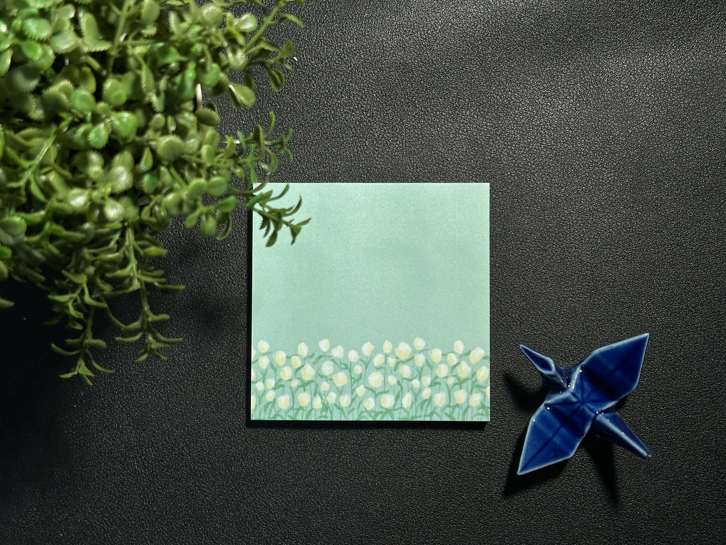 Sticky Notes - Green Flower Field