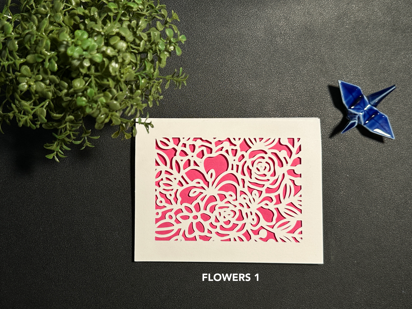 Die-cut Bifold Card - Flowers