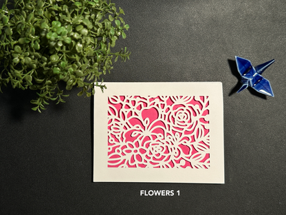 Die-cut Bifold Card - Flowers