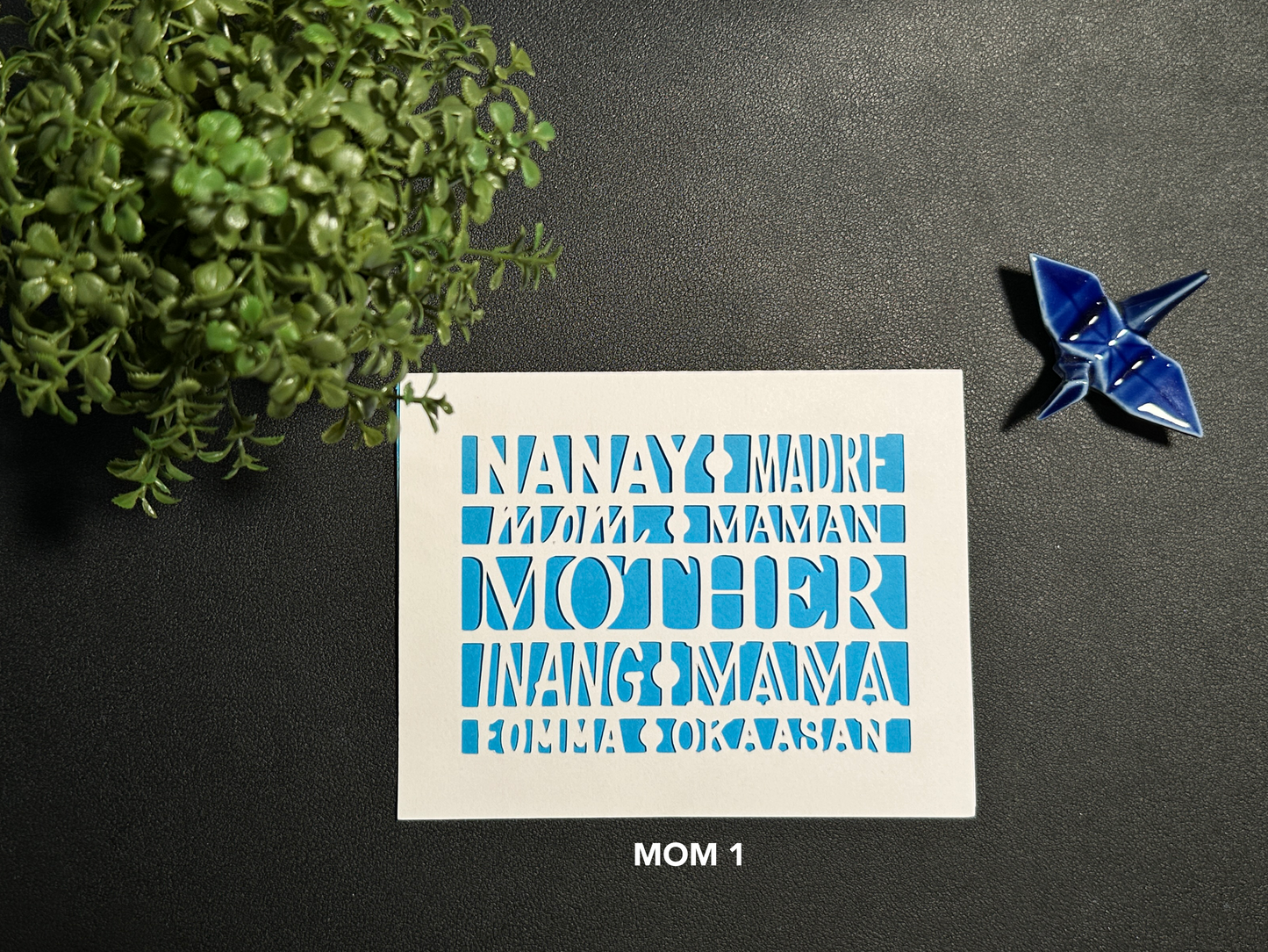 Die-cut Bifold Card - Mom