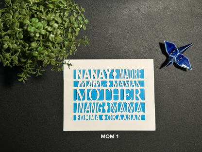 Die-cut Bifold Card - Mom