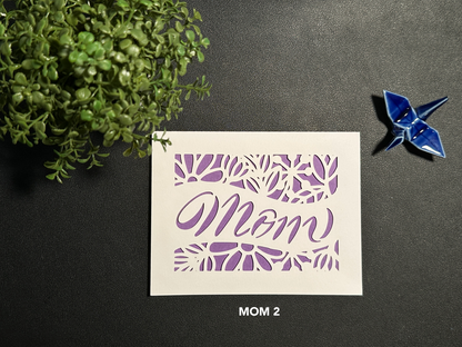 Die-cut Bifold Card - Mom