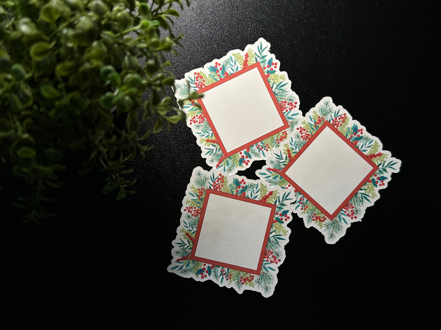 Die Cut Holiday Gift Tags - Holly Wreath