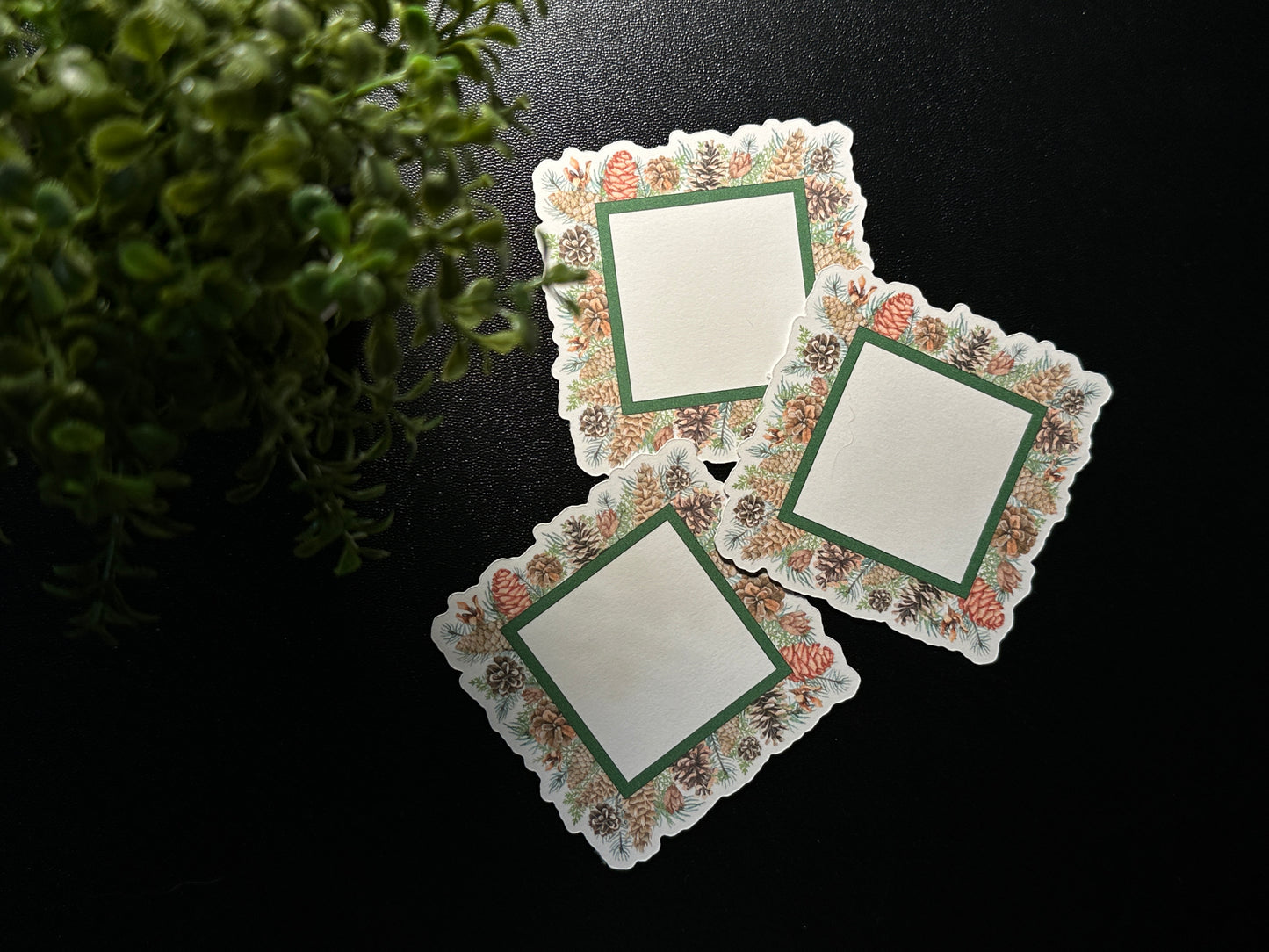 Die Cut Holiday Gift Tags - Pinecone Wreath