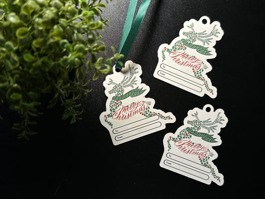 Die Cut Holiday Gift Tags - Reindeer