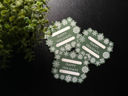 Die Cut Holiday Gift Tags - Holiday Snowflakes