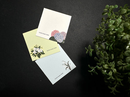 Square Gift Tags - Floral Trio