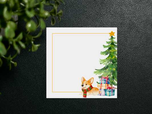 Square Gift Tags - Holiday - Corgi