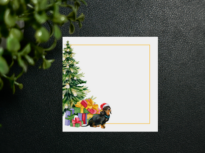 Square Gift Tags - Holiday - Dachshund