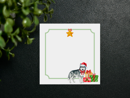 Square Gift Tags - Holiday - Husky