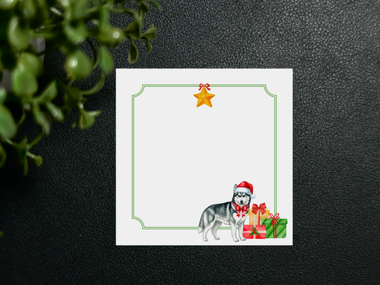 Square Gift Tags - Holiday - Husky