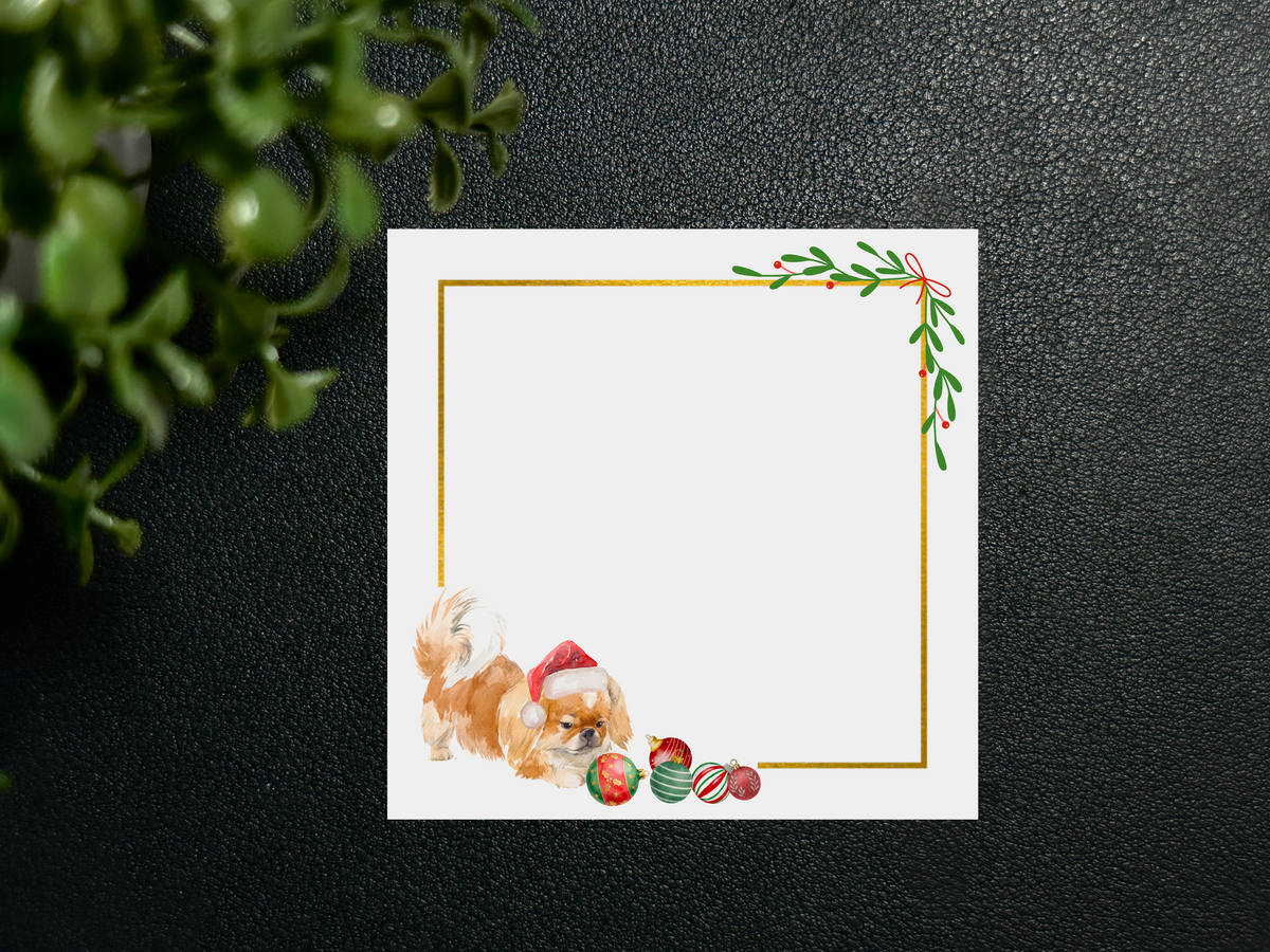 Square Gift Tags - Holiday - Pekingese
