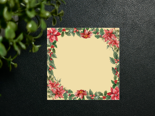 Square Gift Tags - Holiday - Poinsettia 2