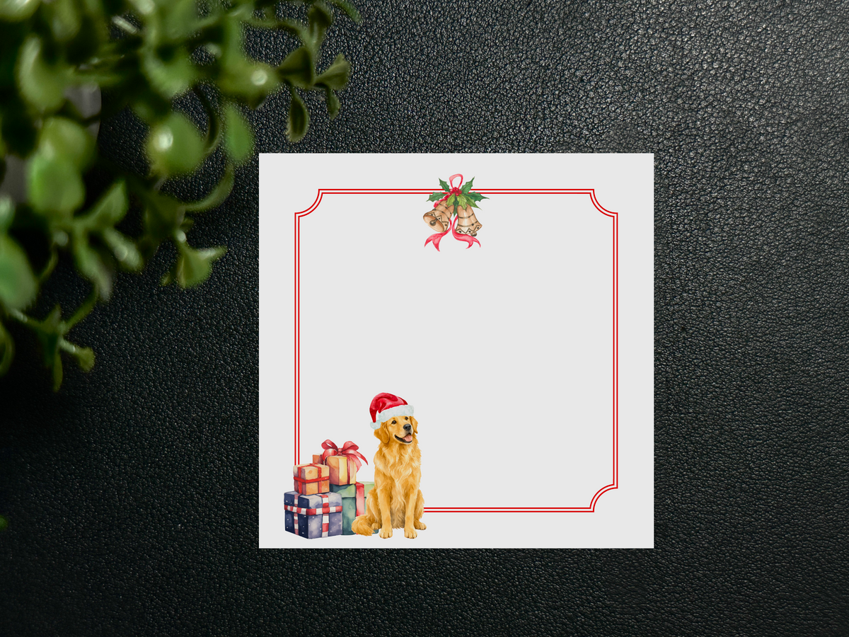 Square Gift Tags - Holiday - Golden Retriever