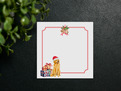 Square Gift Tags - Holiday - Golden Retriever
