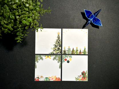 Square Holiday Gift Tags - Trees & Ornaments
