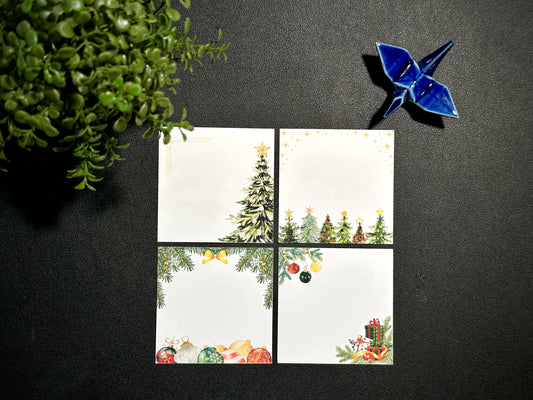 Square Holiday Gift Tags - Trees & Ornaments