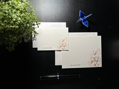 Flat Notecard Set - Cotton