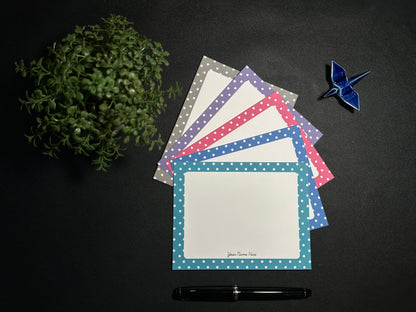 Flat Notecard Set - Dots