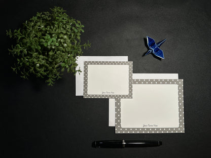Flat Notecard Set - Dots