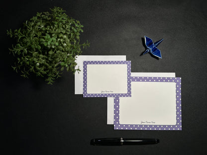 Flat Notecard Set - Dots