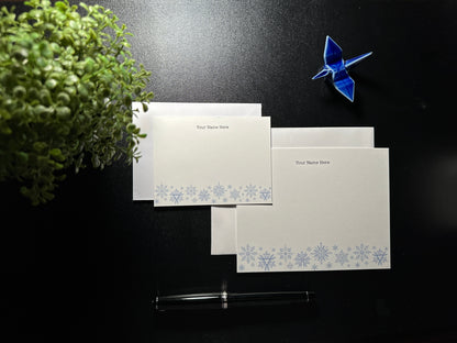 Flat Notecard Set - Snowflake 2