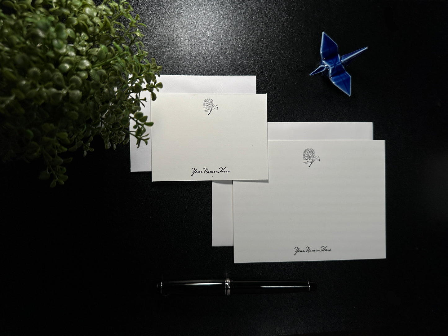 Flat Notecard Set - Hydrangea 1