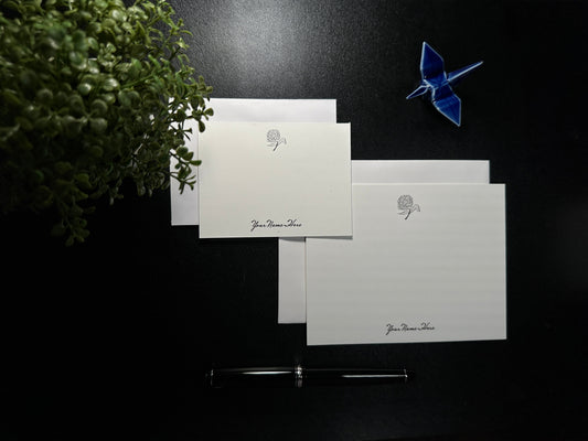 Flat Notecard Set - Hydrangea 1