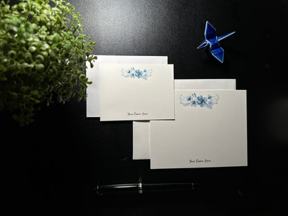 Flat Notecard Set - Indigo