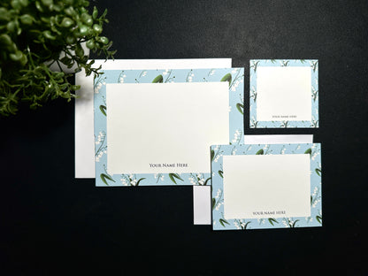 Flat Notecard Set - Lily of the Valley 2