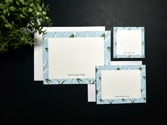 Flat Notecard Set - Lily of the Valley 2