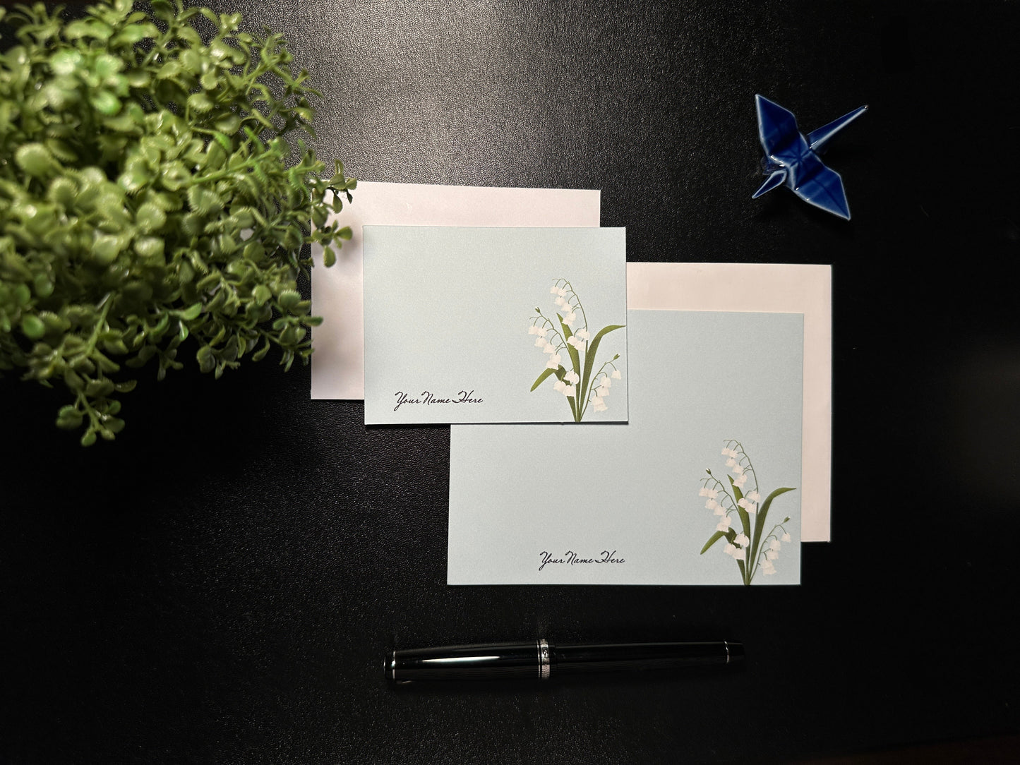 Flat Notecard Set - Lily of the Valley