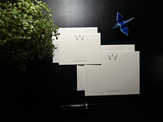 Flat Notecard Set - Berries Wreath 3