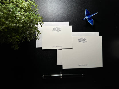 Flat Notecard Set - Peony 2