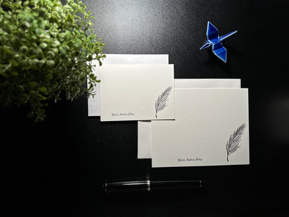 Flat Notecard Set - Quill