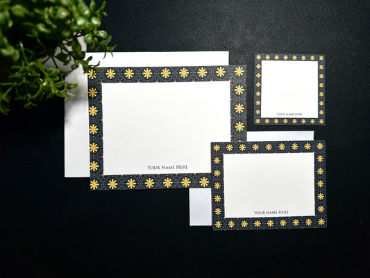 Flat Notecard Set - Sashiko2