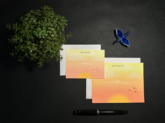 Flat Notecard Set - Sunset