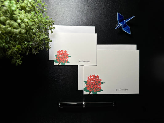 Flat Notecard Set - Santan