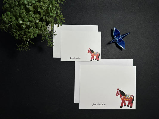 Flat Notecard Set - Taka Horse