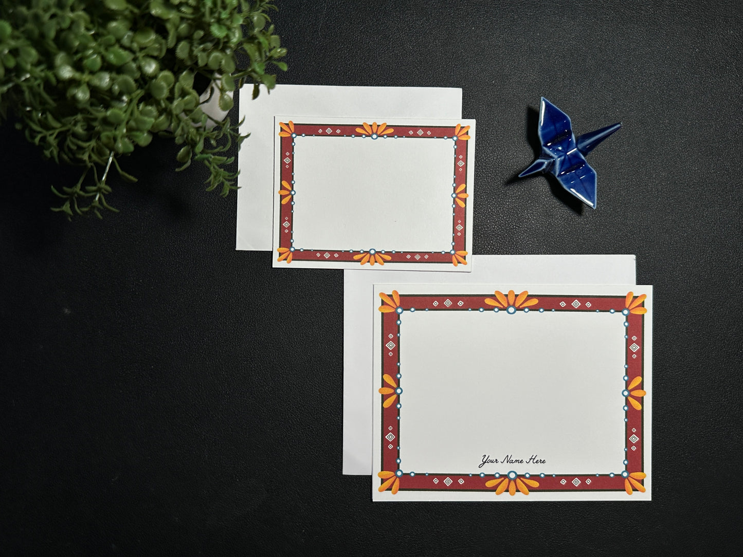 Flat Notecard Set - Taka Flourish