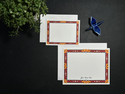 Flat Notecard Set - Taka Flourish