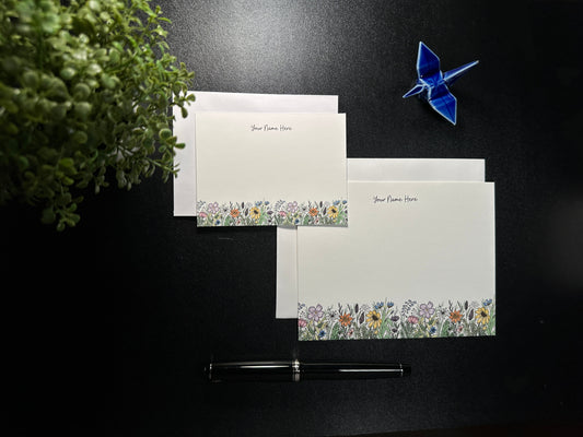 Flat Notecard Set - Wildflowers