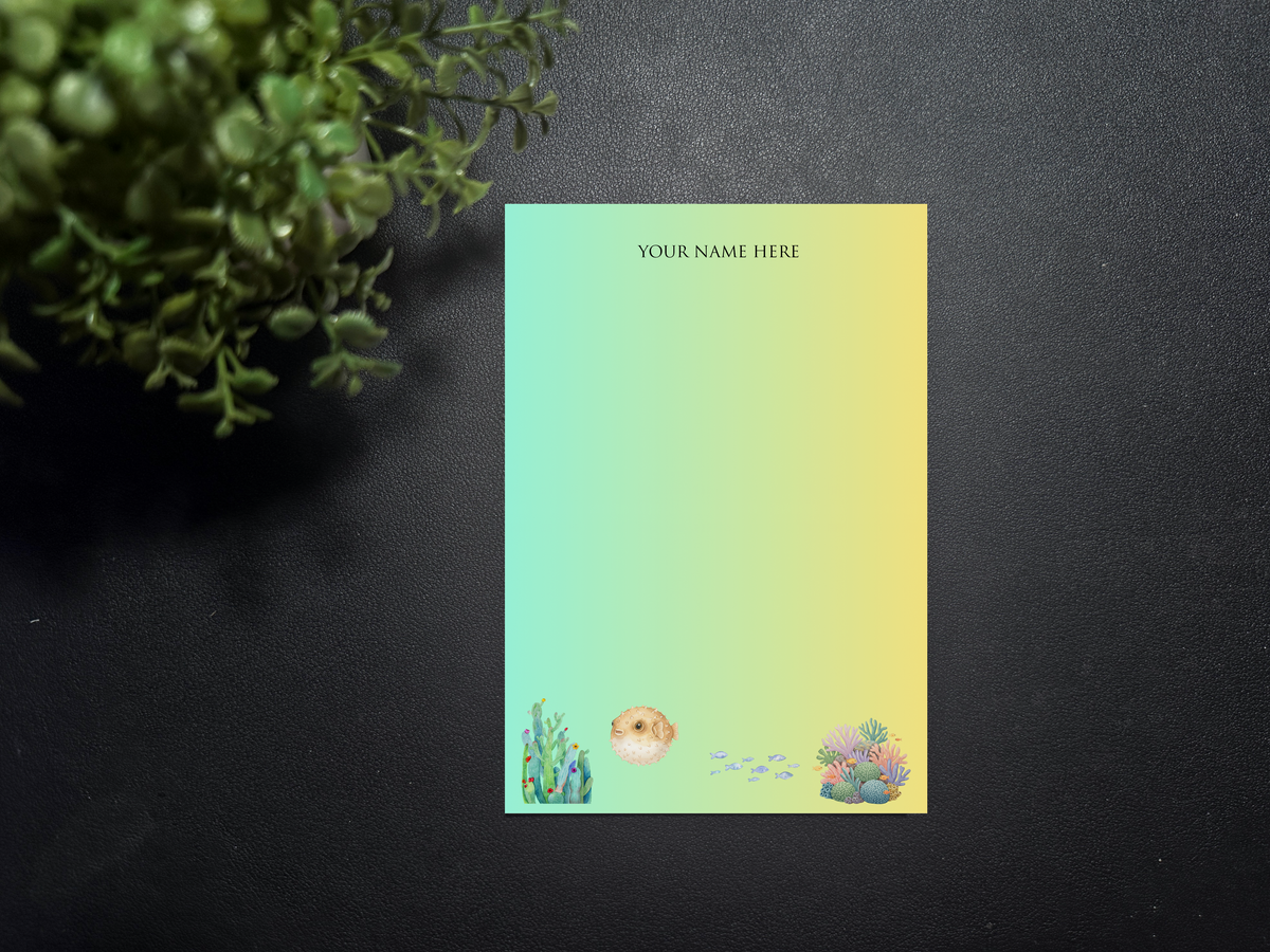 Notepad - Under the Sea - Blowfish