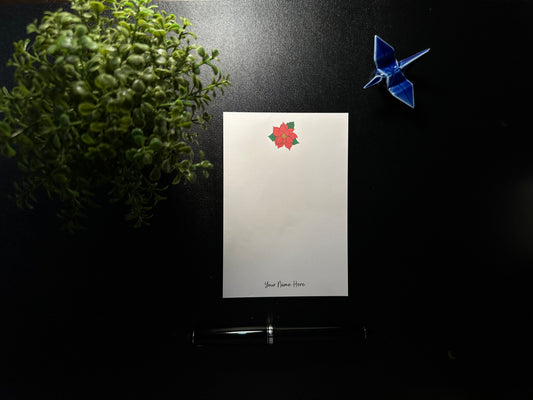 Notepad - Poinsettia