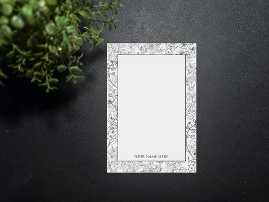 Notepad - Monoline Flowers