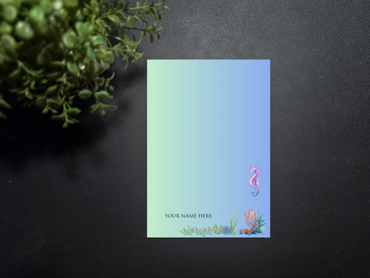 Notepad - Under the Sea - Seahorse